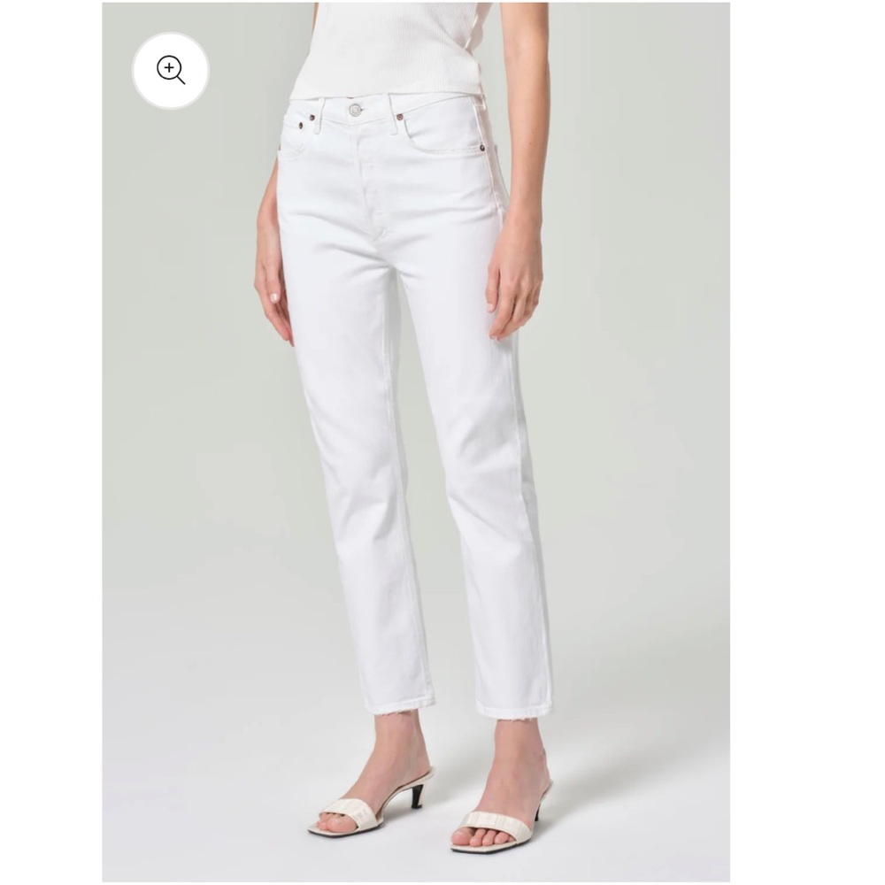 Agolde Riley Crop White Jeans Size 23